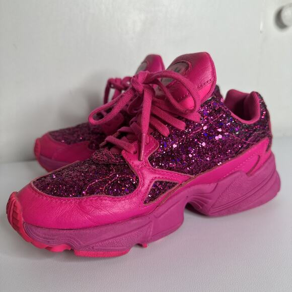 Genuine Woman's Adidas Originals Falcon Shock Pink Glitter W SZ 5 US. - Picture 8 of 16